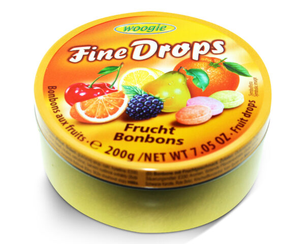 as0103 German Fine Drops Sanded Mix fruits Candy Tin 200gr (Fruchtemixgeschmack) (5 pcs) 1