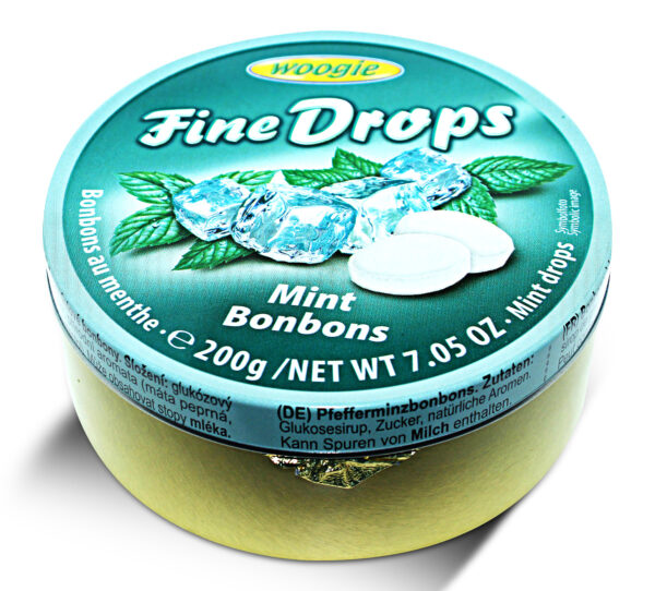 as0106 German Fine Drops Sanded Mint Candy Tin 200gr (Minzgeschmack) (5 pcs) 1