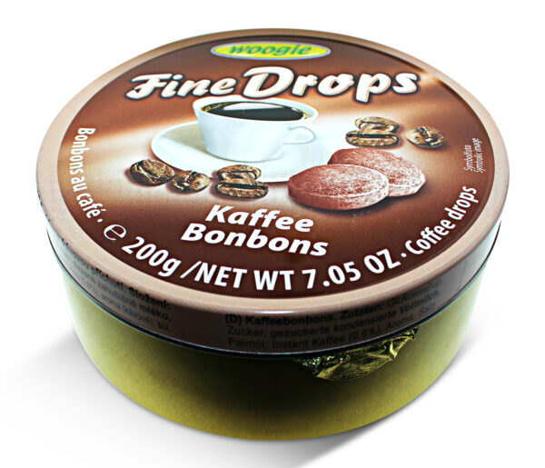 as0107 German Fine Drops Sanded Coffee Candy Tin 200gr (Kaffeegeschmack) (5 pcs) 1