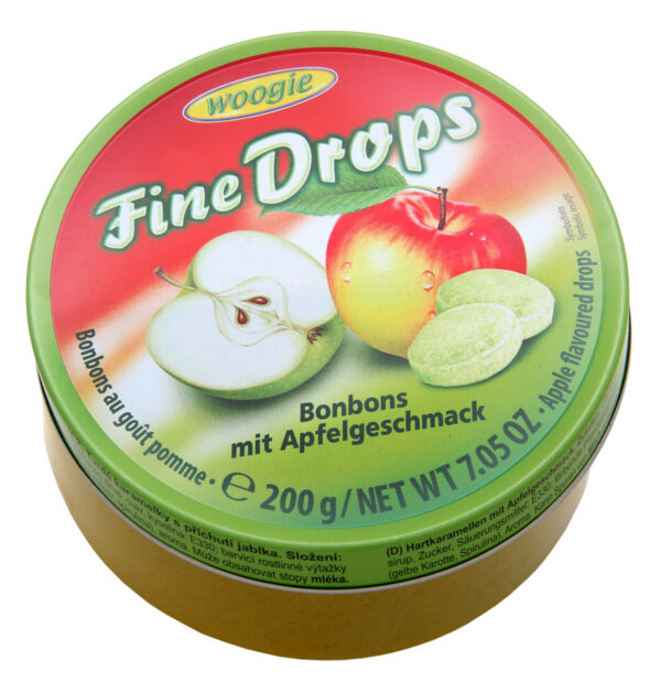 as0114 German Fine Drops Apple Sanded Hard Candy Tin 200g (Apfelgeschmack) (3 pcs) 1