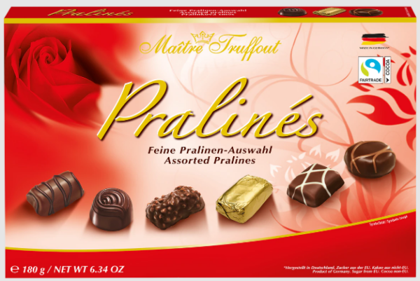 b7bb505d8b065b0a39a036e70546c0ec18de14c7291265bc04c963790cab568f Assorted German Chocolate pralines In Red Gift Box 180g 1