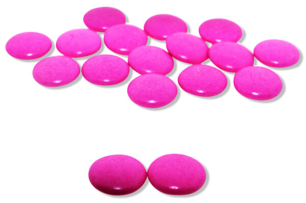de0003 Colorwheel bright pink Dark Chocolate Mint Lentils (1.250 Lbs) 1