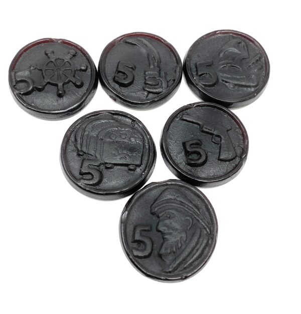 de0608 Dulcefina chocolate & Sweets, Haribo Pirate Coins Salty Licorice (Piratos) (2.200 Lbs) 1