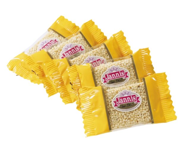gc0410 Jannis, Mini Sesame Crunch bars 150g Bag (2 pcs) 1