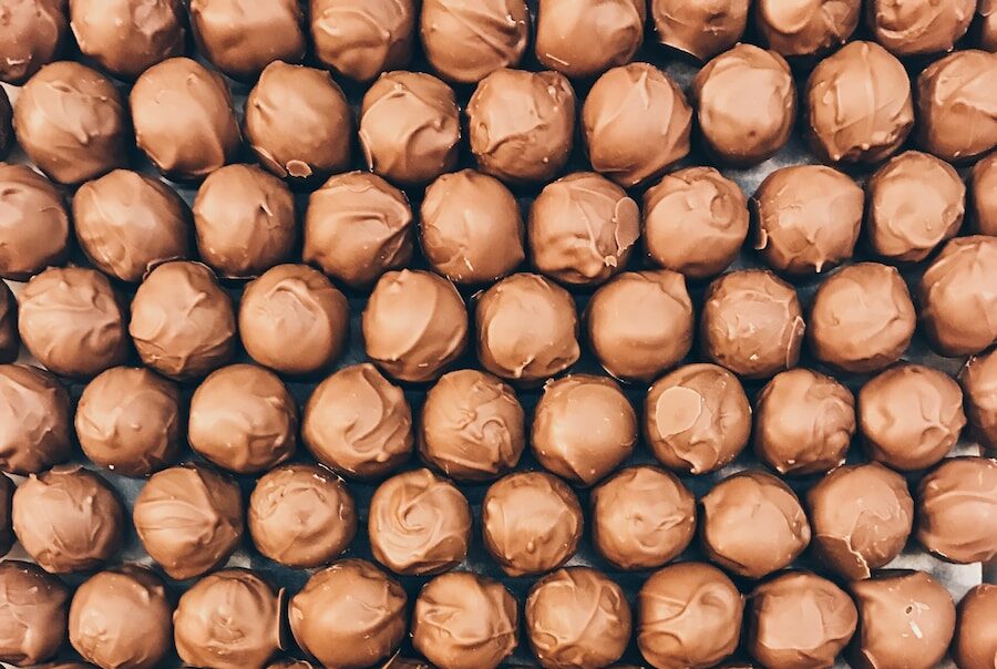 focus photography of chocolates