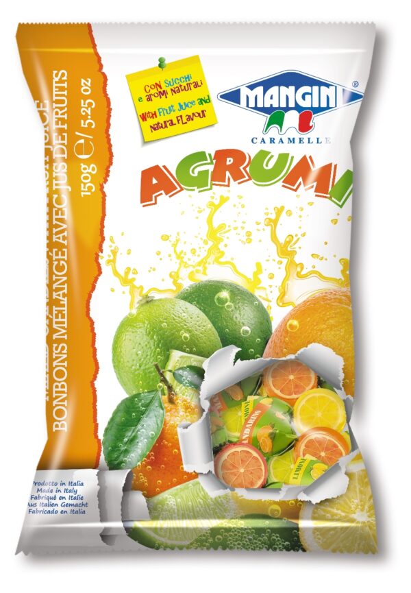 it2256 Mangini Citrus Mix Italian Candy (Agrumi) 150g bag (5 pcs) 1