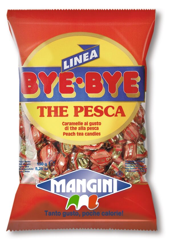 it2259 Mangini, Manigini Peach Tea Italian Mini Candy (Bye TÃ¨ Pesca) 150g bag (5 pcs) 1
