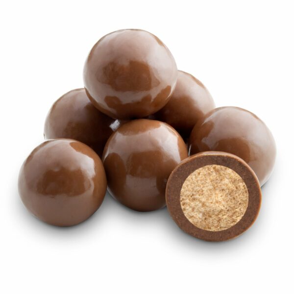 us0430 Dulcefina chocolate & Sweets, Milk Choc Skinny Dipper Malt Balls (Single Dipped) (2 Lbs) 1